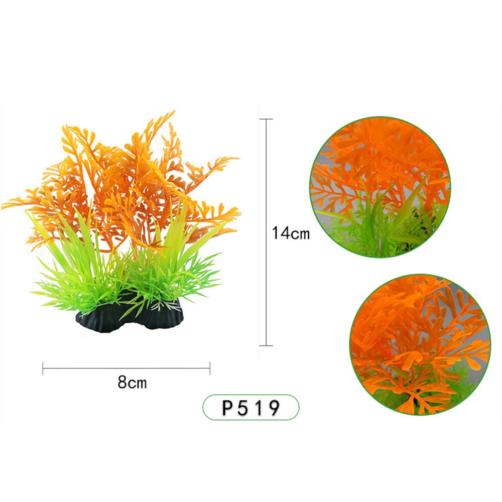 Simulation Artificial Plants Aquarium Decor Water Weeds Ornament Plant Fish Tank Aquarium Grass 14Cm Decoration: 13