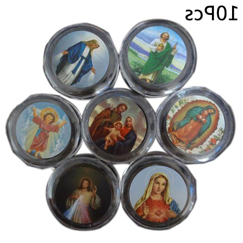 10Pcs Plastic Opbergdoos Voor Ronde Kralen Katholieke Rozenkrans Kruis Religieuze Ketting Sieraden Armbanden 32CD: Default Title