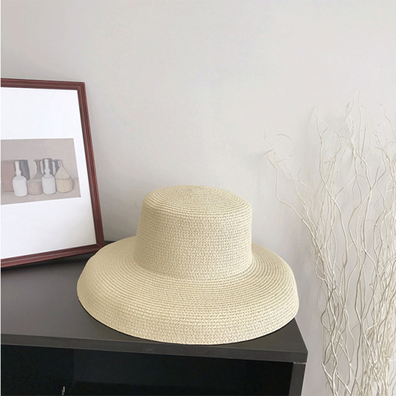 WeMe Hepburn HatHoliday Beach Straw Hat Simple Sunshade Hat