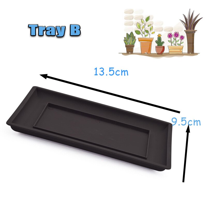Imitatie Paars Zand Trays Voor Bloempotten Corrosiebestendig Ademend Vierkante En Rechthoekige Plastic Bloem Bonsai Plant
