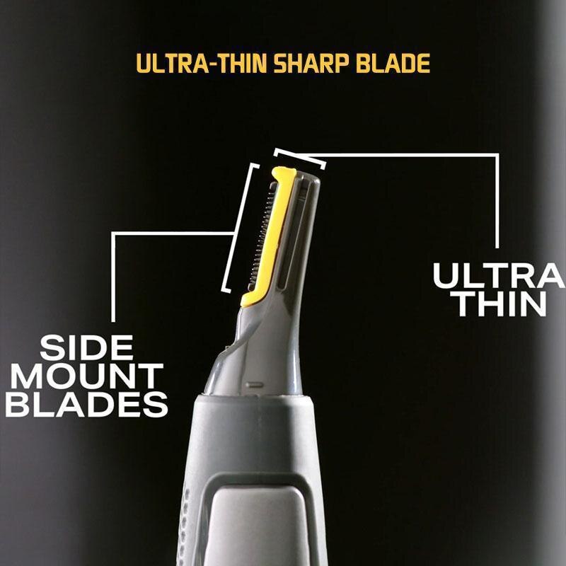 Mintiml™Micro tondeuse de précision, Portable et antidérapant, lumière LED, nez, oreille, sourcils, barbe, outil Ultra-mince, directe