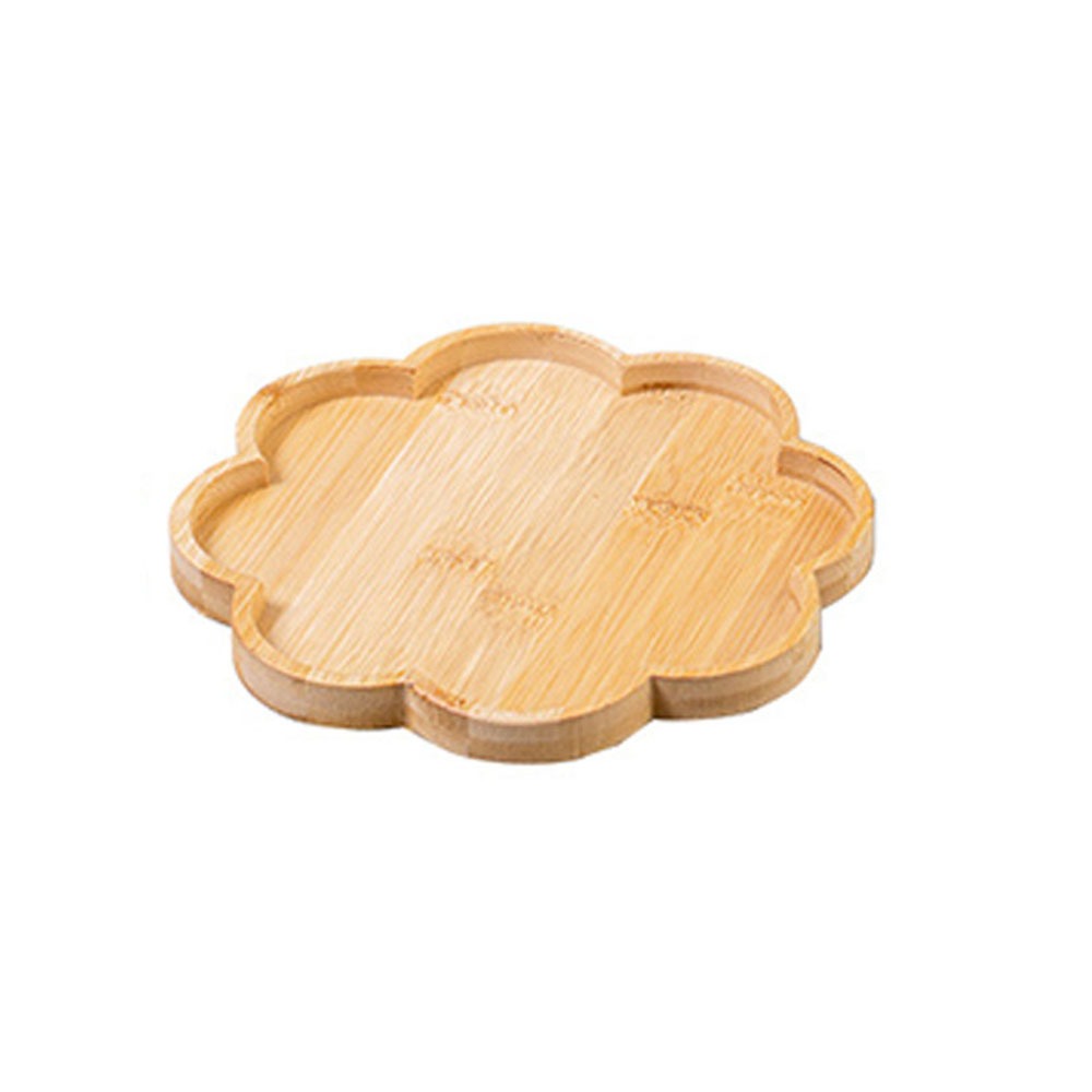 Round Wooden Divided Fruit Tray Nut Platter Handcrafted Snacks Server Dish Wooden Multi-cell Fruit Snack Plate: black