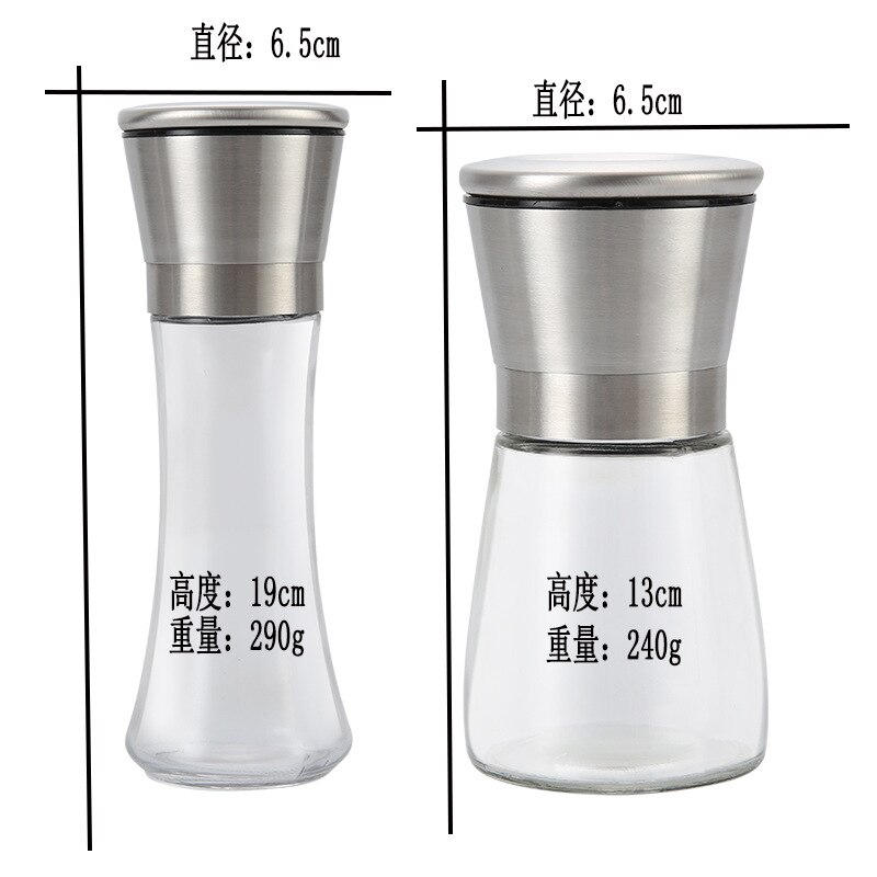 304 aço inoxidável moedor de pimenta criativo tempero garrafa casa ferramentas diárias manual pimenta moinho cozinha suprimentos