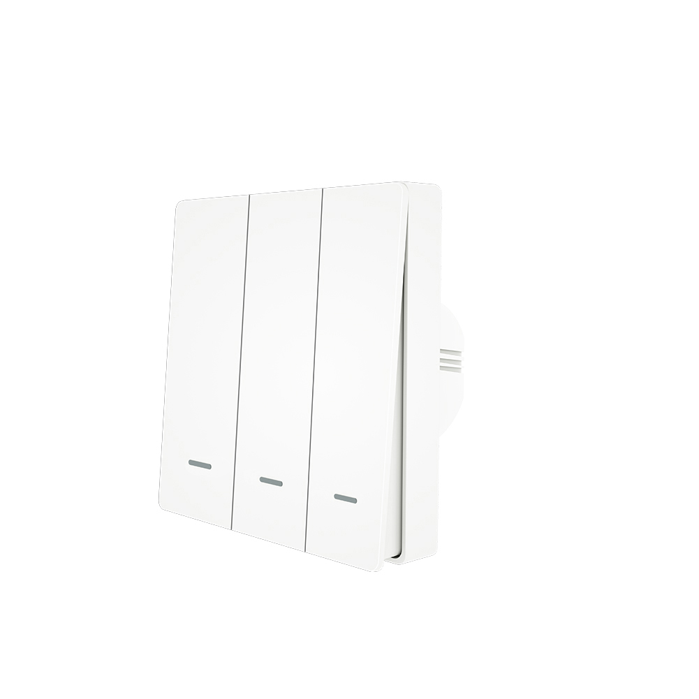 Tuya Zigbee Licht Schakelaar Drukknop Tuya Zigbee Hub Vereist Smart Leven App Afstandsbediening Werk Met Alexa Google Thuis: 3 Gang