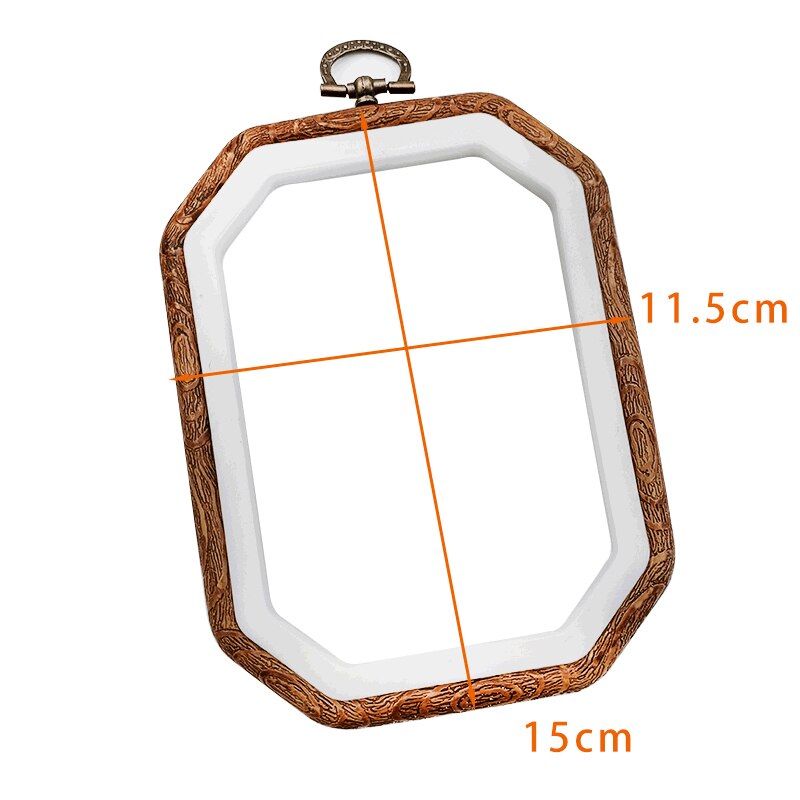 LMDZ Embroidery Circle Wood Hoop Circle Round Plastic DIY Art Craft Cross Stith Sewing Needwork Tools Flower Wreath Home Decor: Octagon 11.5x15cm