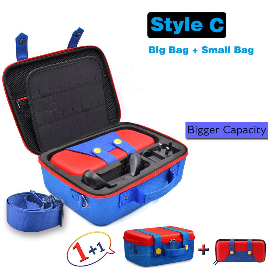 de luxe interrupteur de grande capacité étui Nintendoswitch Console sacs à main NS EVA sac pour Nitendo Nintendo Switch accessoires: 2 in 1 C