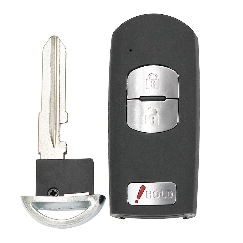 2/3/4 knapper nøglefri adgang smart fjernbetjening nøgle shell sag fob til mazda 3 6 cx-3 cx-5 axela atenza med nødnøgle: 2b med hold