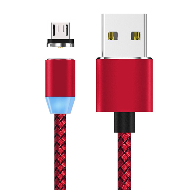 5Pin Magnetische Ladegerät Micro USB Kabel Für Samsung Galaxy Tab J1 J2 J3 J5 J7 , a3 A5 A7 A8 A9 S7 rand S7 Redmi 4 5: Red with Plug