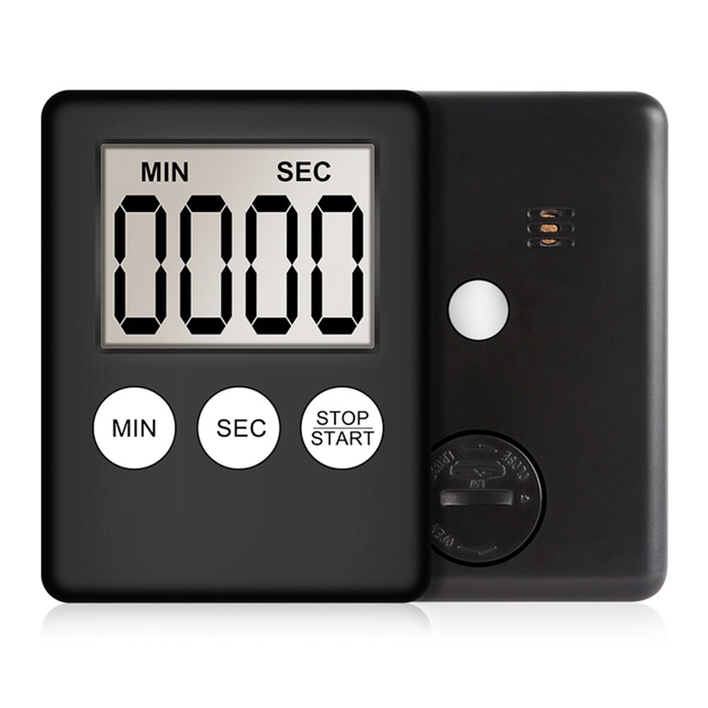 LCD Digital Kitchen Timer Multifunctional Sleep Stopwatch Cooking Countdown Alarm Cook Food Tools Kitchen Gadgets: Black