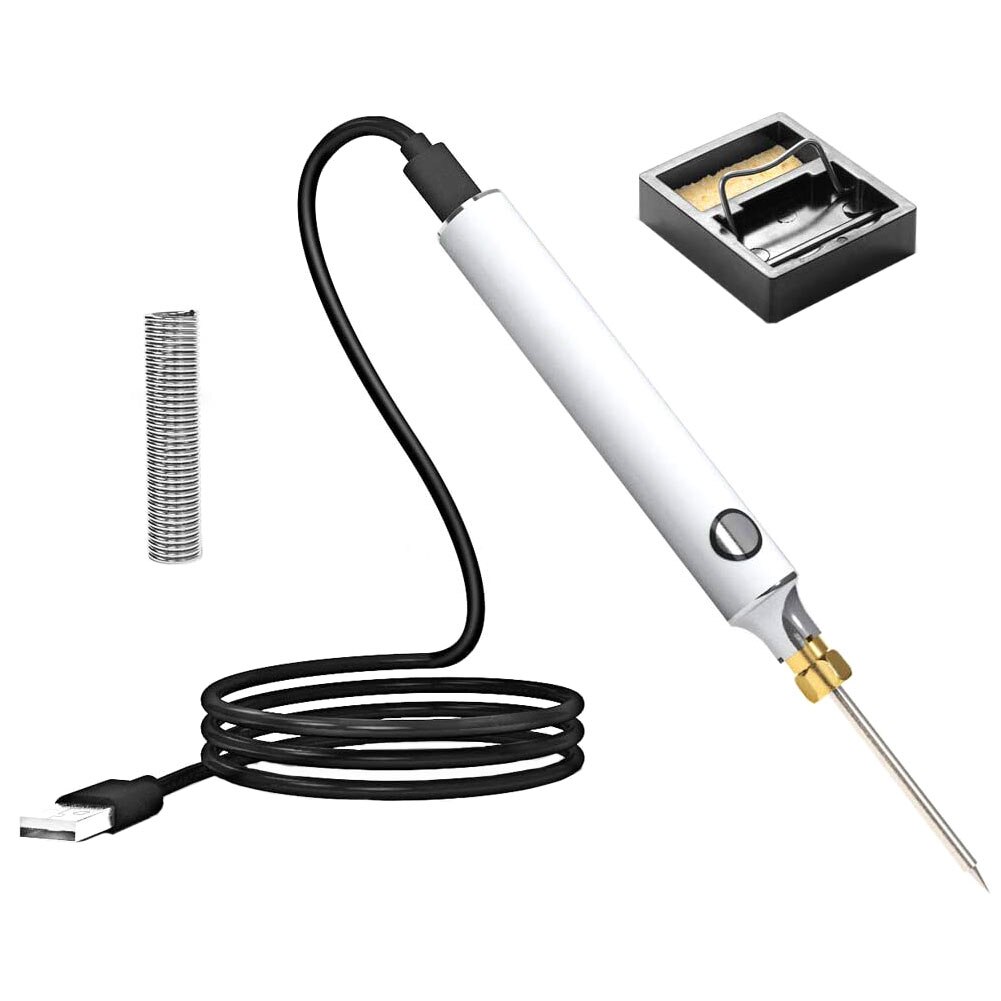 Usb elétrica powered ferro de solda kit ferramenta de solda usb 8w elétrica ajustável com cabo de fio de solda para usos reparados: 5v8w