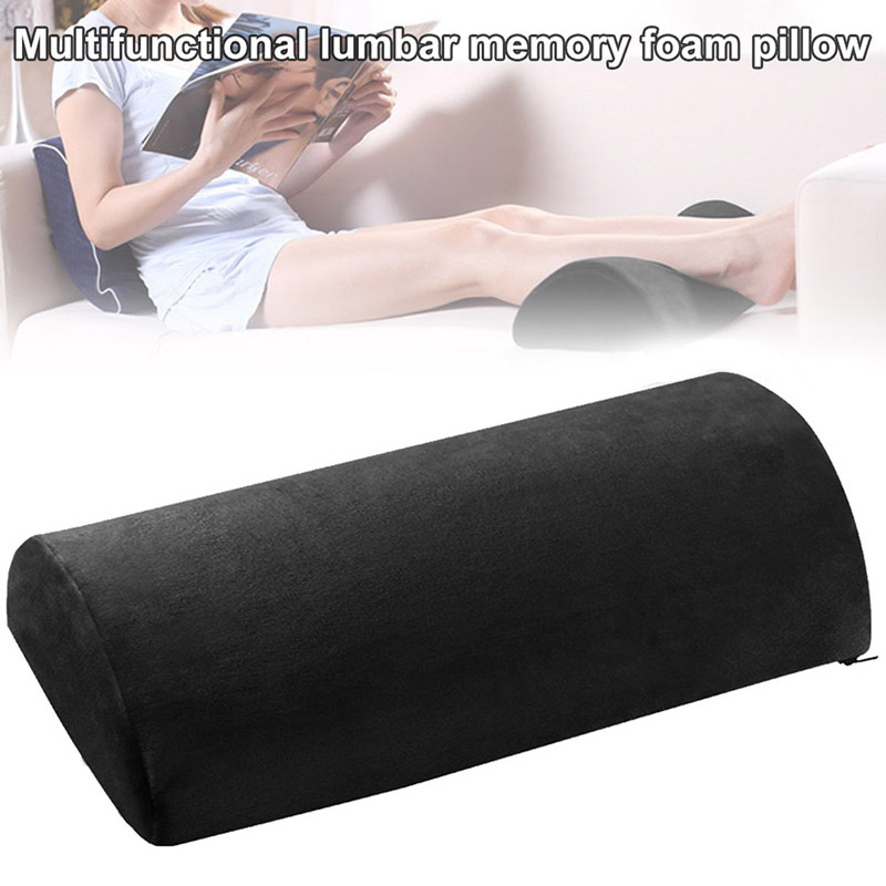 Half Moon Bolster Semi-Roll Pillow Ankle Support Lumbar Neck Pain Relief Memory Foam Pad HFing: Default Title