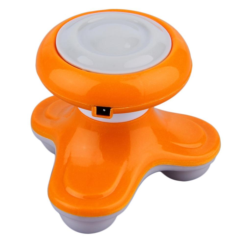 Masajeador de vibración de onda con mango eléctrico, Mini masajeador corporal de con USB y batería, aparato de masaje de cuerpo completo: Orange