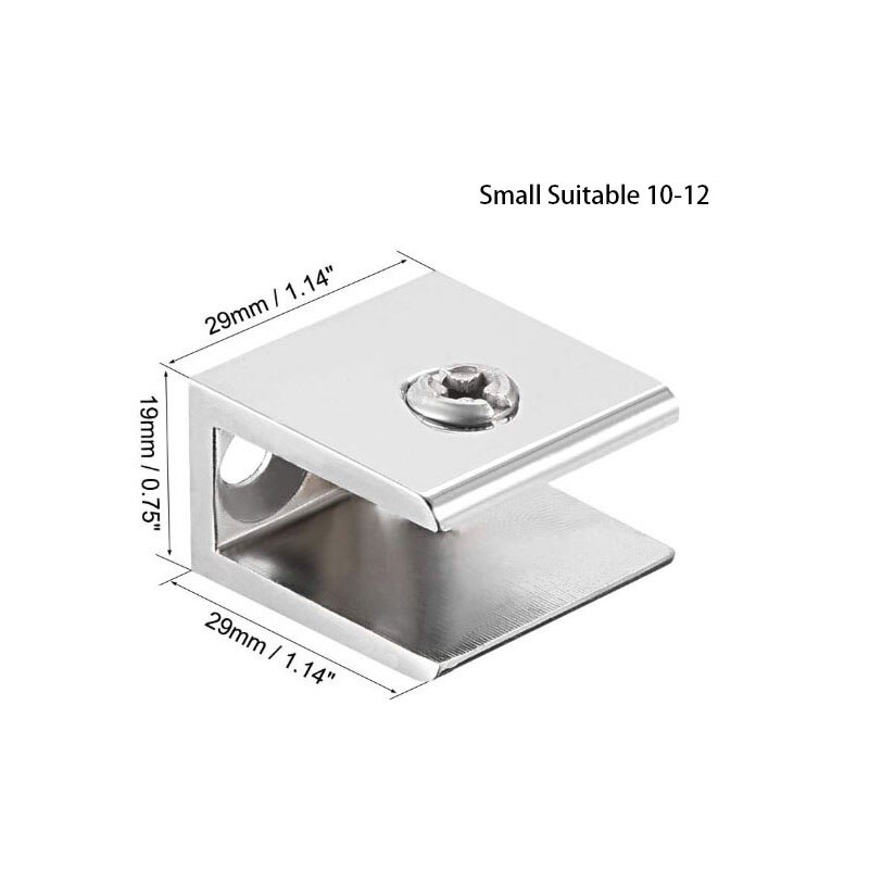 Glas Plank Beugels-Verstelbare Zinklegering Glas Klem Houder 4 Stuks