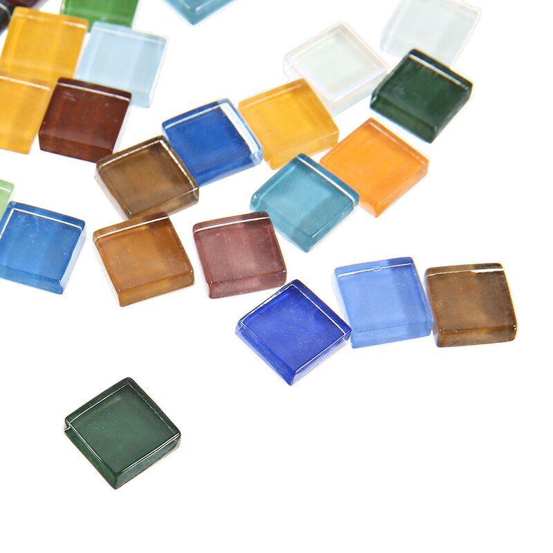 100g Glass Mosaic Tiles Colorful Glitter Shiny Crystal Mosaic Tiles Mirror Ornaments Tiles Wall Crafts for Decorative Materials