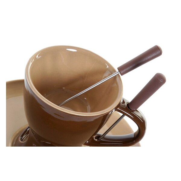Chocolade Fondue Dkd Home Decor Rvs Porselein