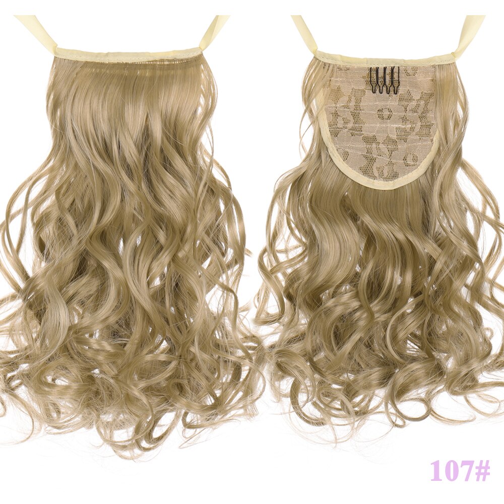 Allaosify Bruin Zwarte Hittebestendige Synthetische Hair Extensions Paardenstaart Hair Extensions Koord Paardenstaart 12 &quot;Hair Extensions: 107