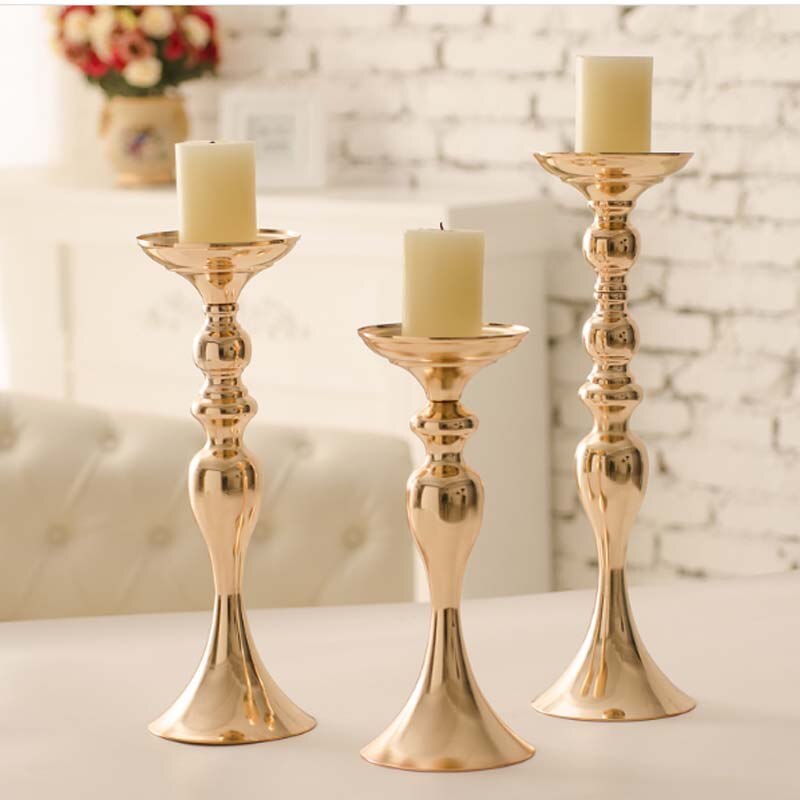 Candle holders christmas decorations wedding centerpieces lantern stand home gold flower vase table centerpiece event flowe