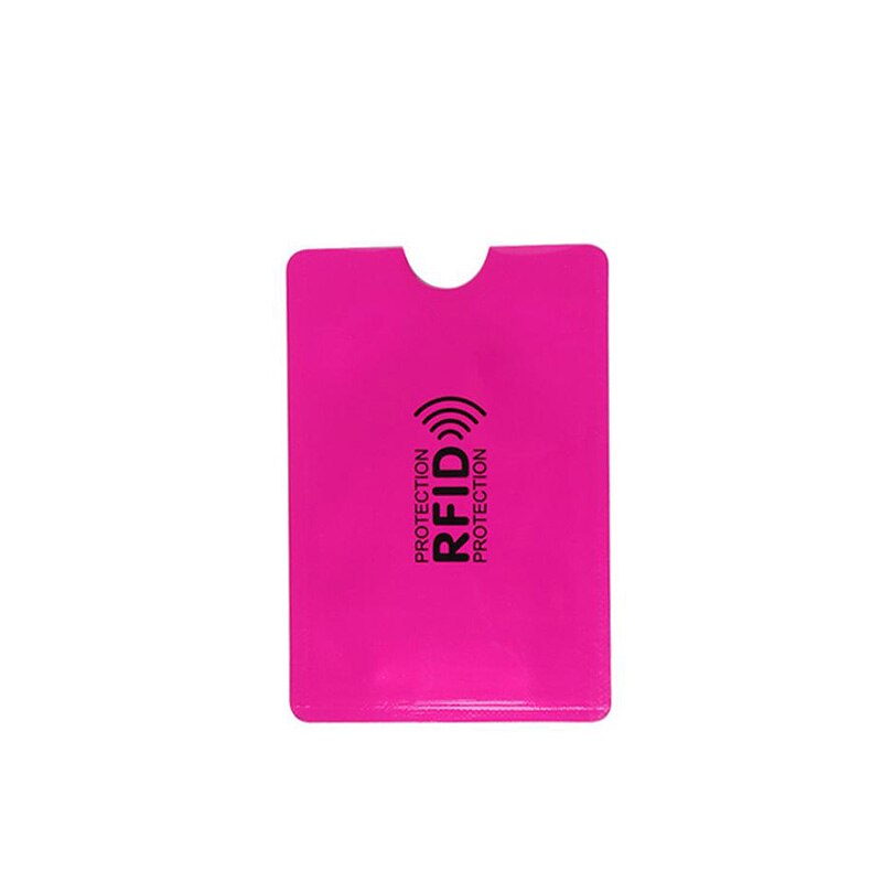 10 st anti-degaussing rfid aluminiumfolie kortuppsättning bankkort id-kort stöldskyddsläsare manlig kvinnlig korthållare skydd: Lila