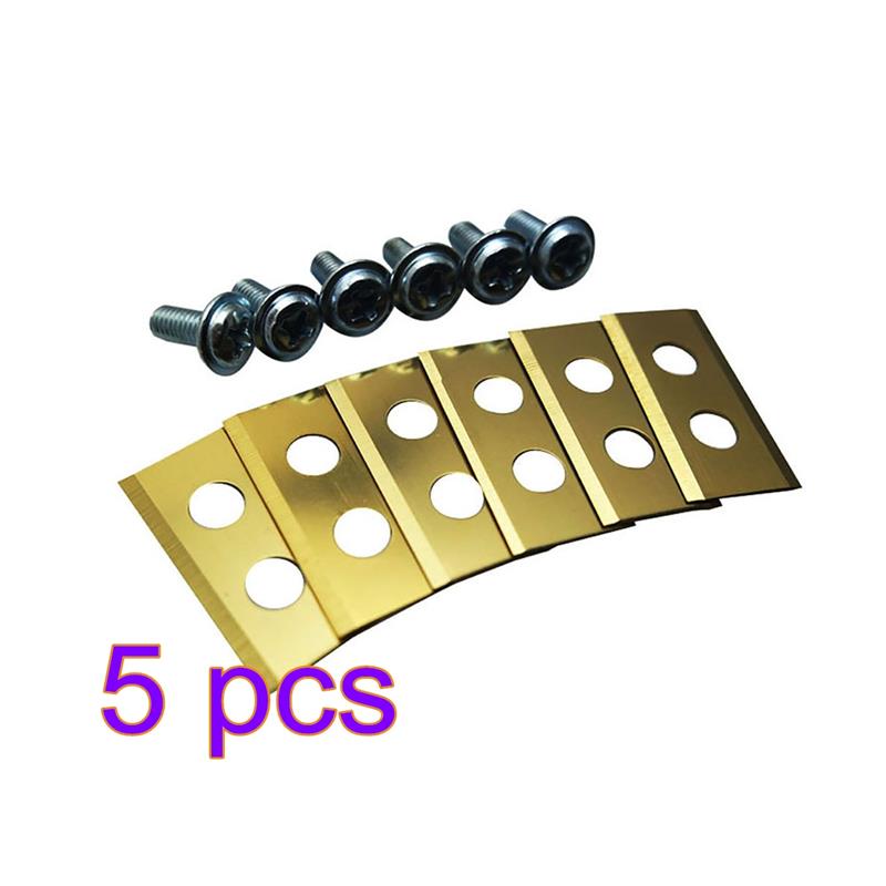 30X Titanium Coated Robot Mower Replacement Blades for ROBOT LAWN MOWER: 5 pcs Golden