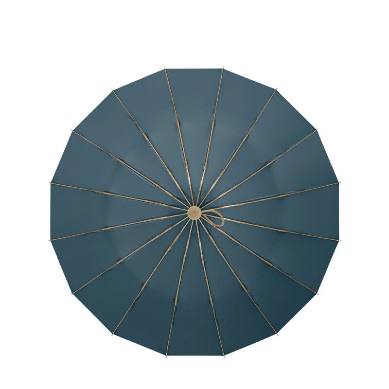Parapluie japonais de luxe 16K, poignée en bois, Anti UV, soleil, coupe-vent, pour hommes, UPF50 +, grand parapluie de Golf pour filles