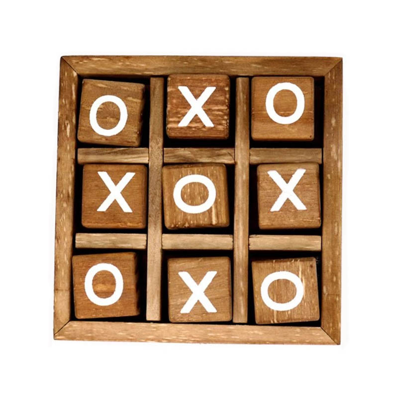 Tic Tac Toe Holz Xo Schach Brettspiel 3D Puzzle Brain Teaser Spaß Logik Herausforderungen Erwachsene Kinder Lernspiel zeug
