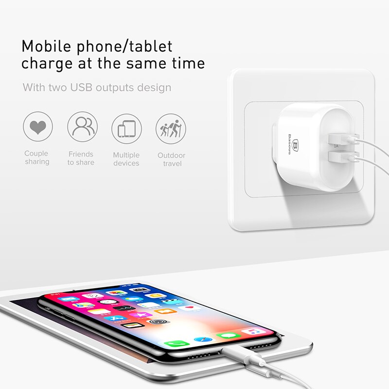 Baseus 23W Usb Charger Quick Charge 3.0 Snelle Telefoon Oplader Draagbare Reizen Adapter Wall Charger Qc 3.0 Voor Xiaomi samsung Huawei