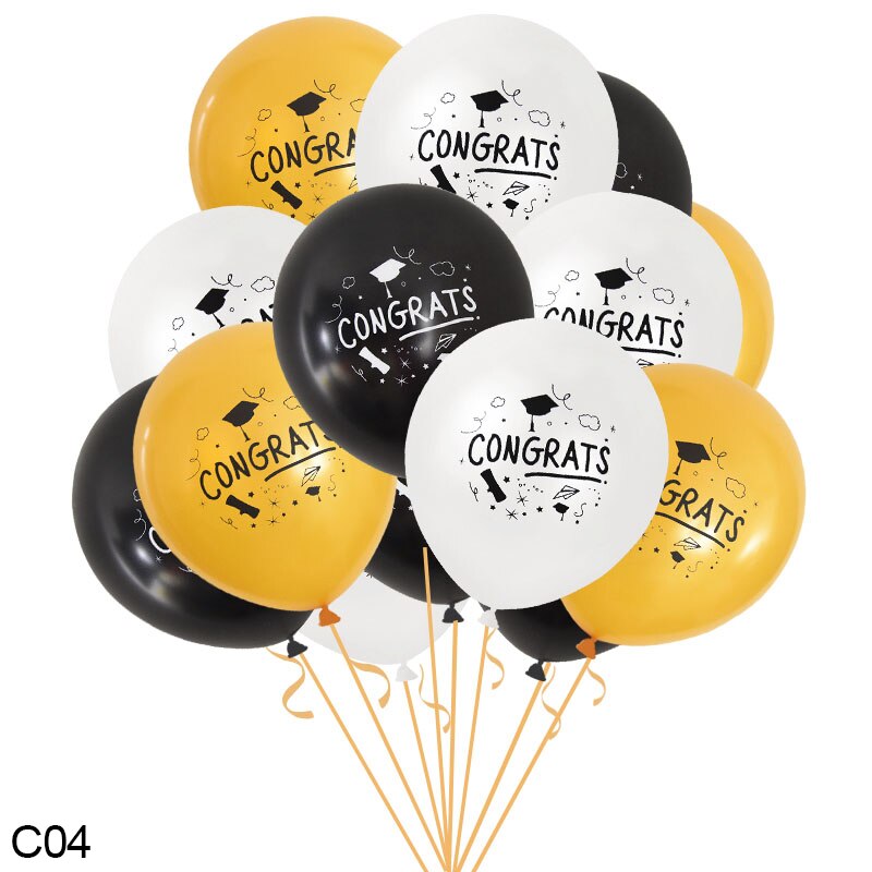 Gold Letter Congrats Grad Banner Wall Hanging Garland Flag We Are So Proud Of You Bunting graduation party decoration Supplies: C04-15piece
