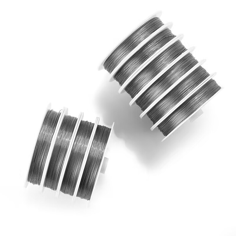 1 rollo de cuerda de alambre de acero 0,3 0,35 0,38 0,45 0,5 0,6 0,7 0,8mm cables de acero inoxidable accesorios para hacer joyería DIY