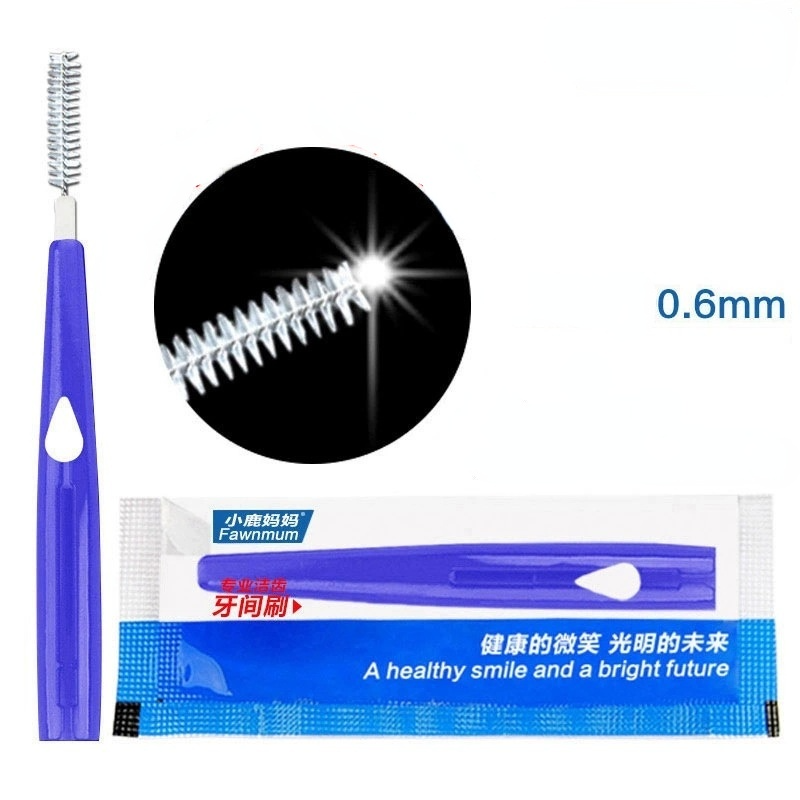 10pc voksne interdental børste ren mellom tennene tanntråd tannpirker munnpleieverktøy: 0.6mm