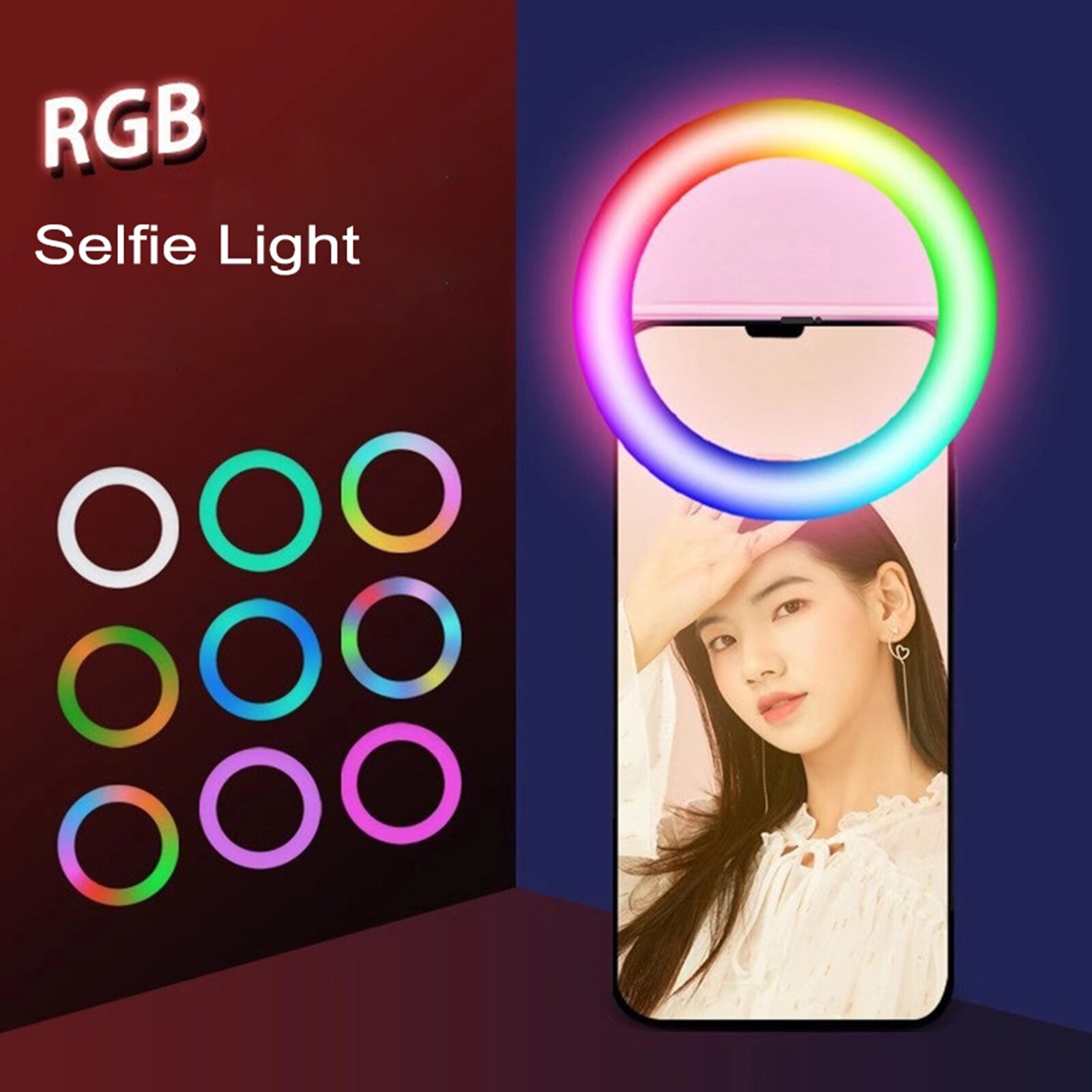 LED 4 Modi Füllen Licht Ring licht Füllen licht Tragbare Selfie Blitz Kamera Clip telefon Selfie Ring Licht Video Licht nacht Szene