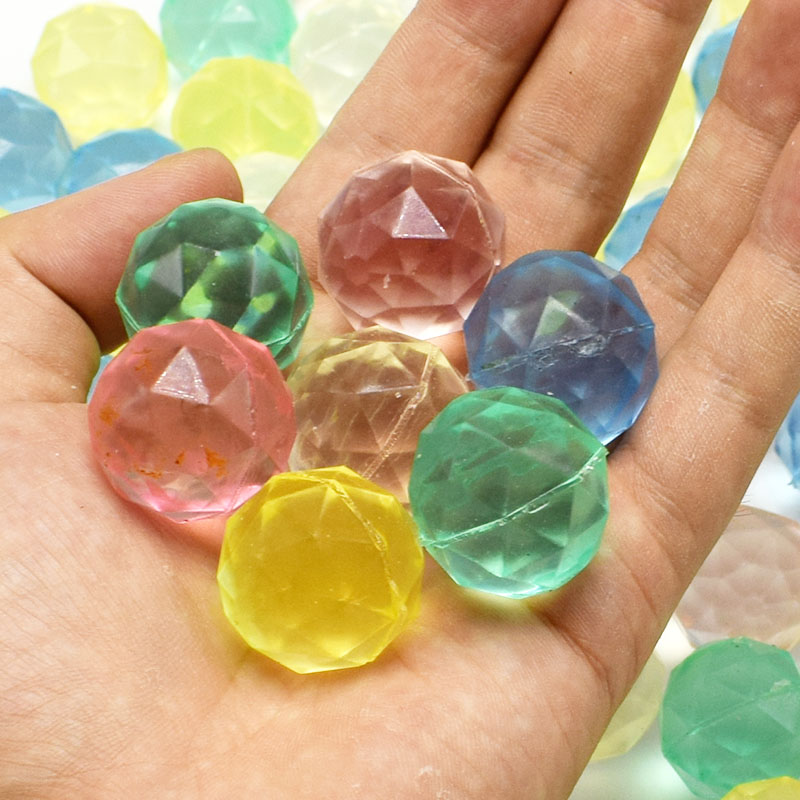 Uutuus timantti pomppiva pallo kelluu vedessä lapsi elastinen kumipallo sateenkaaren väri lasten flipperin pomppivat lelut