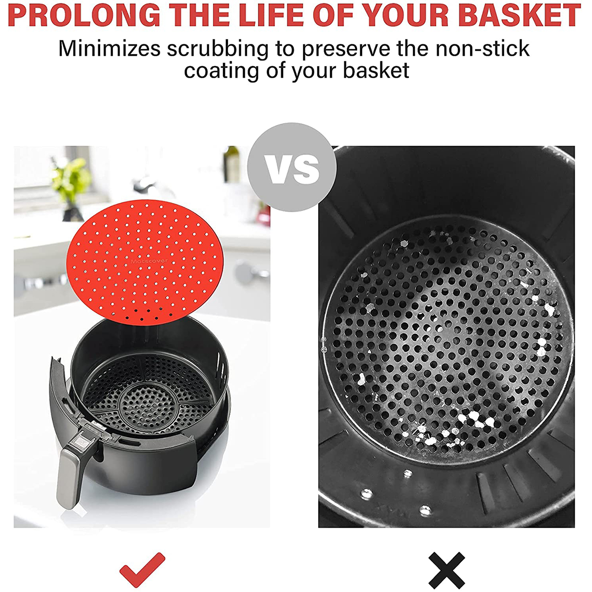 Silicone Air Fryer Pads Non-Stick Steamer Pad Baking Inner Liner Airfryer Reused To Prevent Food Sticking Kitchen Tool