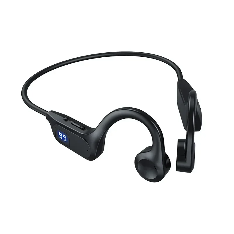 Bone Conduction Earphones X7 Bluetooth Hifi Ear-hook Wireless Headset With Mic Headphones TF Card MP3 Earbud: black