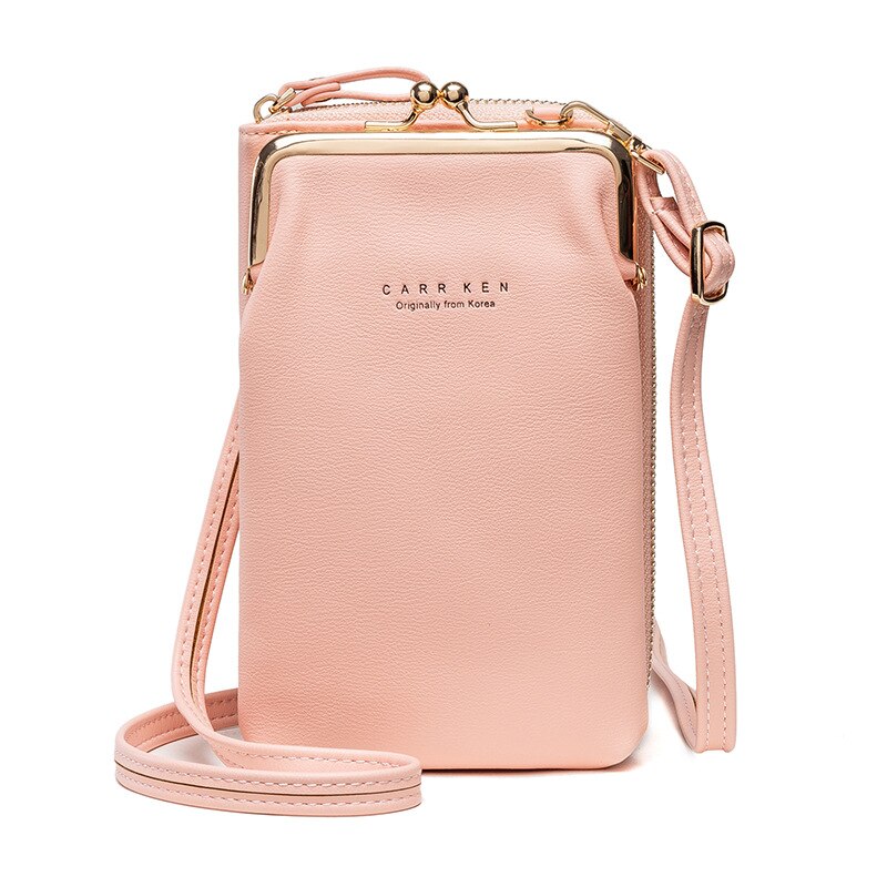 Crossbody saco do telefone das mulheres couro do plutônio pequeno portátil bolsa de ombro senhora marca moda mensageiro sacos embreagem sólida aleta feminina: Rosa