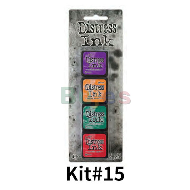 Ranger Tim Holtz Distress Ink Pad Kits, Mini Old Color Retro Stamp Pad Ink Pad 64 Colors School Office Supplies: KIT 15