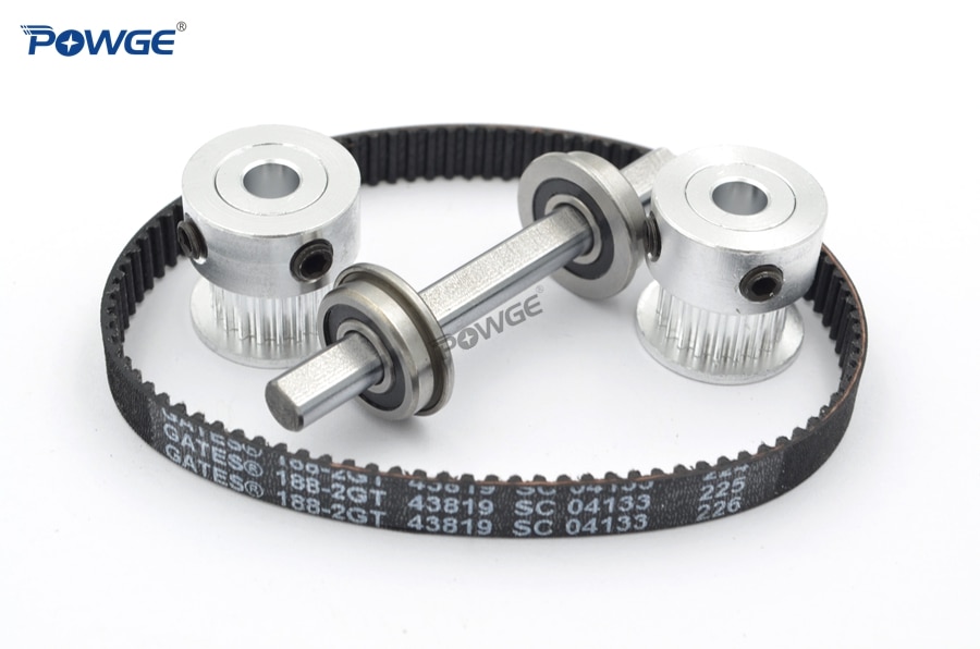 POWGE VORON Mobius 3.1 Set extruder PARTS GATES 188-2GT-6 Timing Belt 20T 2GT pulley Grind flat Shaft 5X50mm Bearing F695 2RS