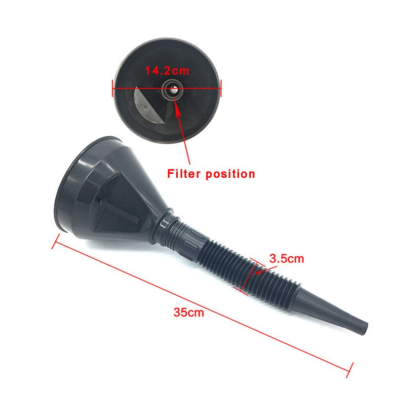 Universal 2 In 1 Plastic Funnel Can Spout with Flexible Detachable Oil Water Fuel Gasoline Diesel Car Motorcycle Accessories