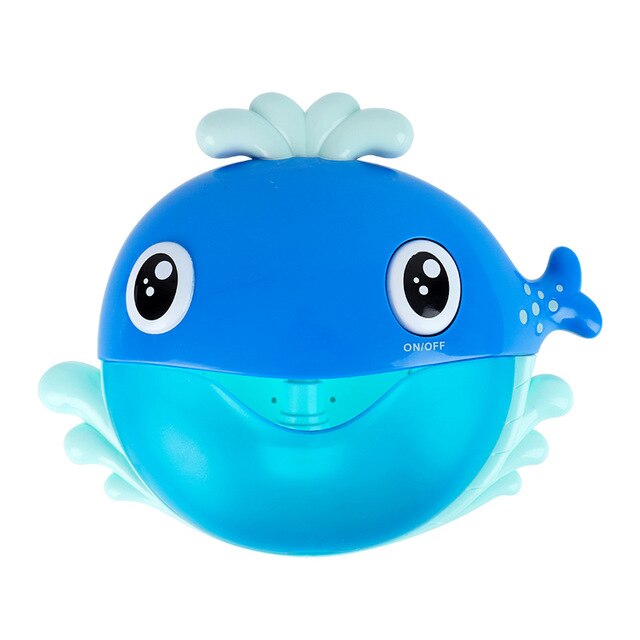 Macchina per bolle di granchio giocattoli da bagno per bambini piscina per bambini nuoto vasca da bagno macchina per sapone bolla automatica divertenti balene rane bagno musica bolla