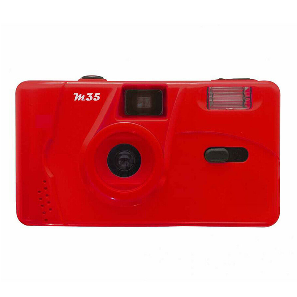 Reusable Film Camera Film Reusable Film Camera Photography Battery Powered Vintage M35 35mm Manual with Flash Retro: Red