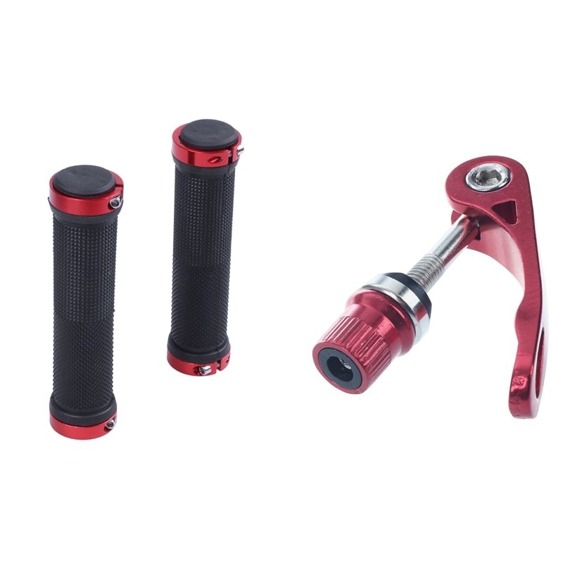 Lever Quick Clamp Tool Bolt Red Alloy Bike Route Saddle & Double Lock on Locking Bmx Mtb Mountain Bike Cycle Bicycle Handle Bar