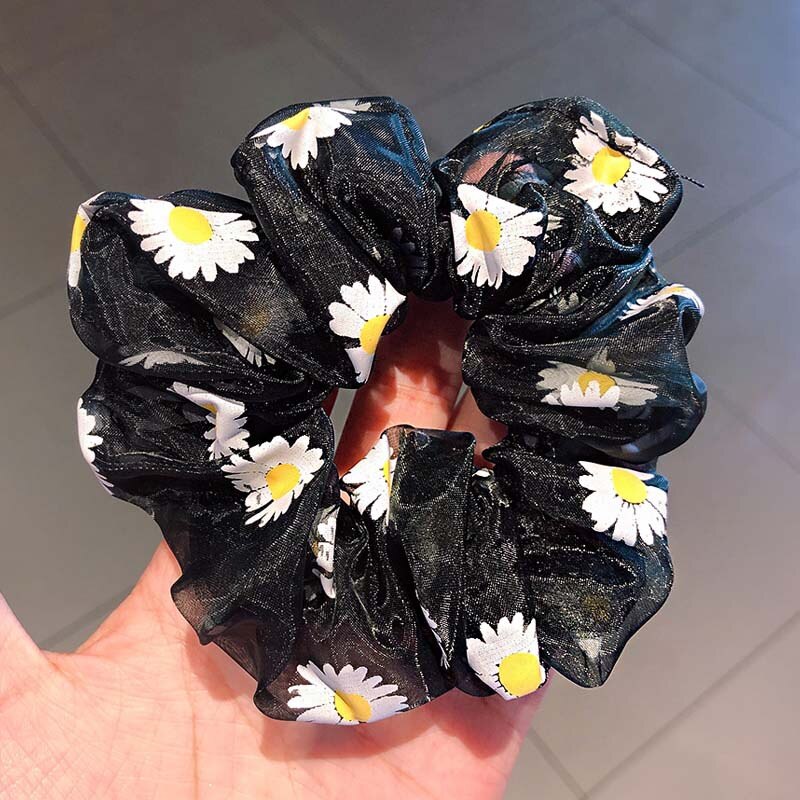 Diadema de margaritas de malla para niña, lazos para el pelo, accesorios para cabello de mujer, tocado: B