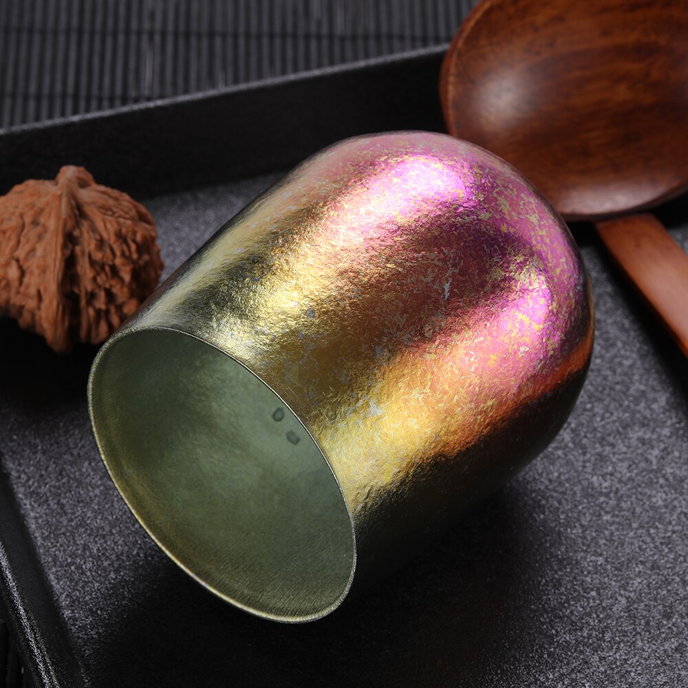 255Ml Dubbele Muur Titanium Koffie Beker Bier Cup Lichtgewicht Outdoor Reizen Camping Backpacken Water Thee Cup