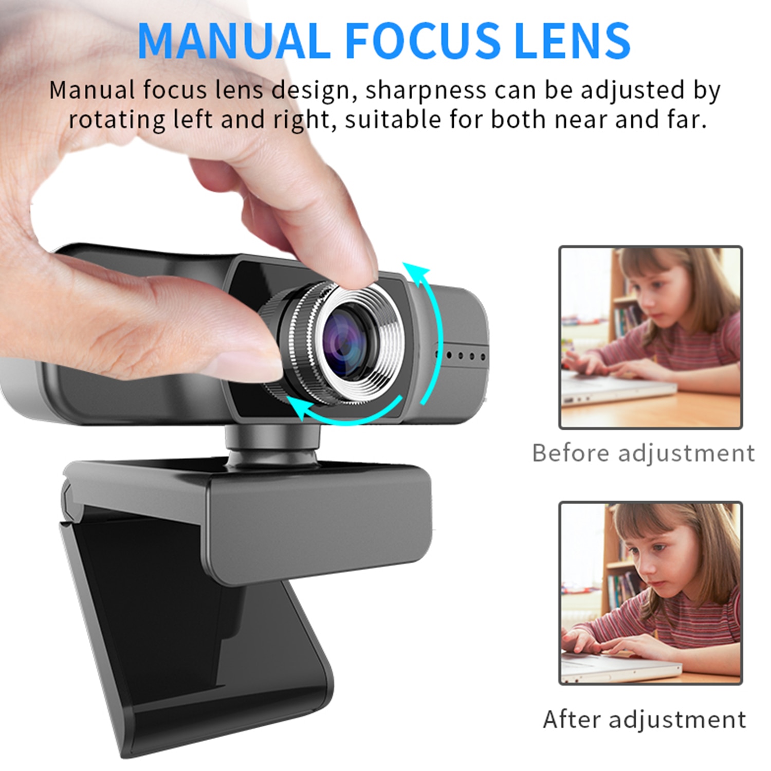 Professionele Usb 1080P Webcamera Webcam Hd Live Webcam 120 Graden Groothoek Met Dubbele Microfoon Webcameras Voor pc Laptop