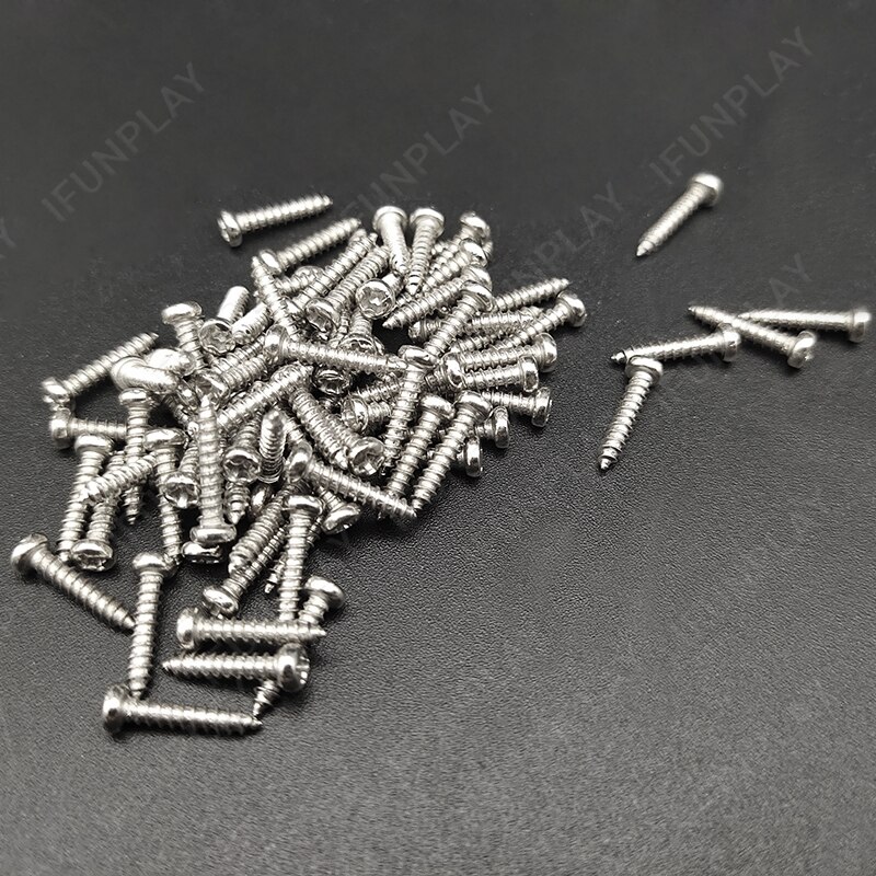 50/100 stk 2*10mm guitar stemmestift maskinhoved skrue  m2*10 skrue til akustisk elektrisk guitar ukulele bas stift