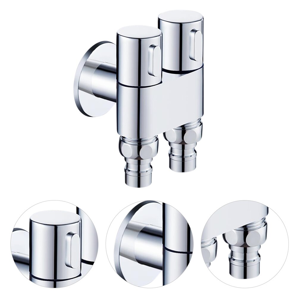 Water Shut Off Valves 1/2 Inch 3/4 Inch Threaded Toilet Faucet Valves Supply: 8X7X6cm 1