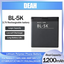 1pz BL-5K BL5K BL 5K 3.7V 1200mAh Batteria Del Telefono per Nokia N85 N86 8MP N87 2610S 701 Oro C7 C7-00 X7 X7-00 T7 2610S Celle Agli Ioni di litio