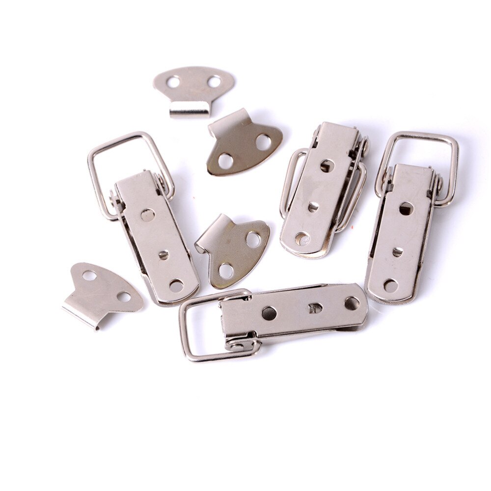 4pcs Iron Hasp Sliding Door Window J105 Cabinet Boxes Spring Loaded Latch