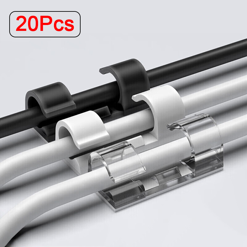 Organizador de Clips de Cable autoadhesivo, soporte para cables, gestión de cables de auriculares para TV, PC, ordenador, enrollador de Cable de fijación de línea Ethernet