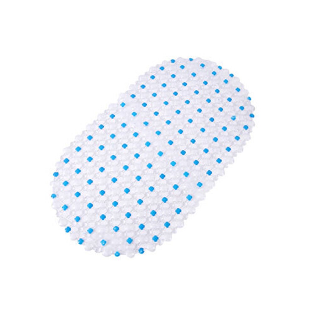 65x36cm Shower Bath Tub Clear Bubble Mat Safety Anti-slip PVC Floor Rug Carpet Bathroom Mat Set bathroom accessories household: Light Blue