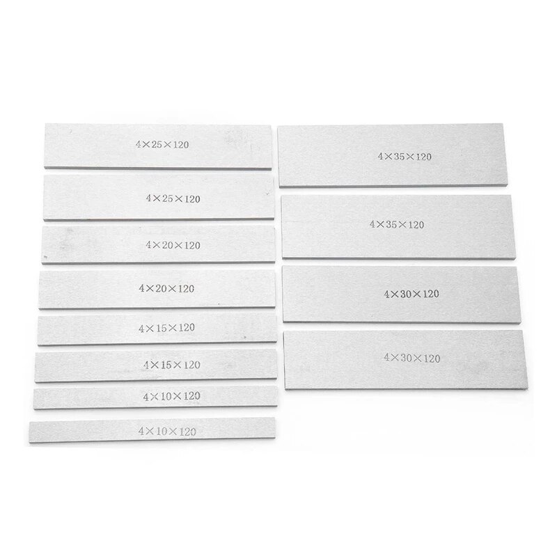 Best 6 Pairs 12Pcs Parallel Pad Gauge Block Alloy Steel CNC Milling Pads Set 120mm x (10-35Mm) for Vice Milling Machine Lathe